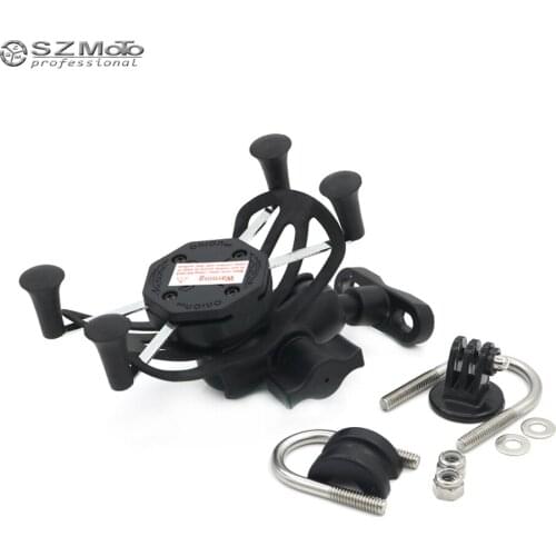 GPS Navigation Bracket X-Grip Phone Holder For KAWASAKI ER-6N KLE 650/1000 VERSYS VN 650 Vulcan KLR65 USB Charger Waterproof Bag