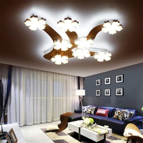 Modern led ceiling lights white ironware acryl led lamp branch plum living room bedroom led ceiling lamp home lighting fixtures