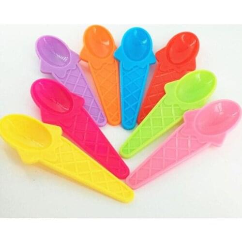 Ice Cream Spoon Plastic Dessert Yogurt Cake Spoon Summer Children Kids Birthday Party Supplies Only Spoon