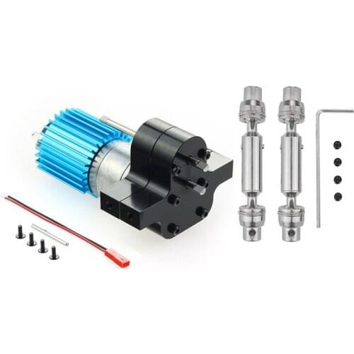 Metal Transmission Gearbox 370 Motor with Drive Shaft Upgrade Accessories for WPL C14 C24 B24 B36 MN D90 MN99S RC Car