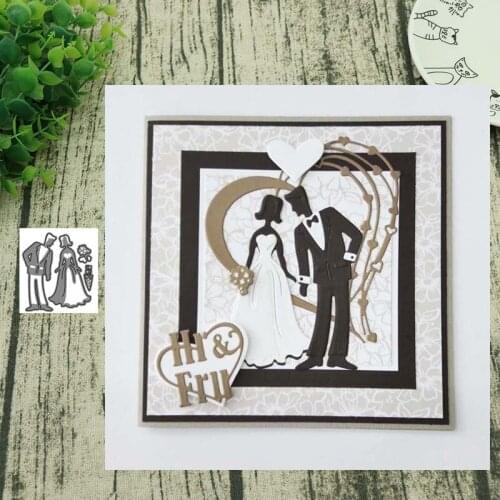 Metal cutting dies Bride and groom cut die mold decoration Scrapbooking paper craft mould punch stencils