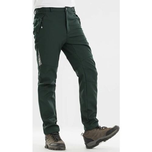 Fleece pants men winter trousers outdoor waterproof windproof man pants Soft shell Trousers Camp Fish Trekking Climb