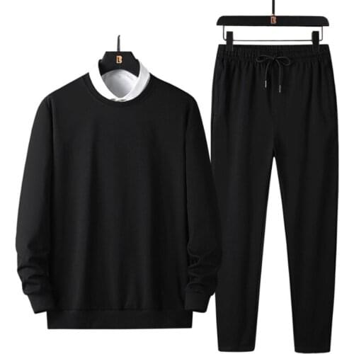 2020 Spring Autumn New Men Plus Size Casual Sweater Trousers Suits Can Be Customized Sudaderas Bluza Sweatshirt Pantalon Spodnie