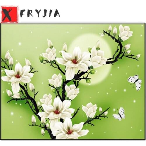3D Magnolia flower Full Square round Diamond 5D DIY Diamond Painting Embroidery Cross Stitch kits diamond Mosaic Home Decor