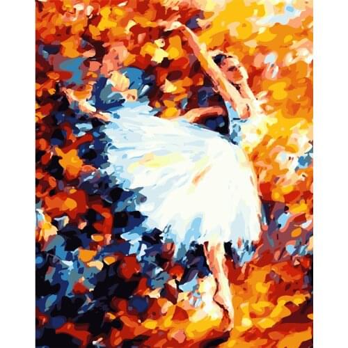 Ballet Girl Paint By Number No Frame For Adults Hand Painted Painting Art Gift Diy Coloring By Numbers Kits Home Decoration