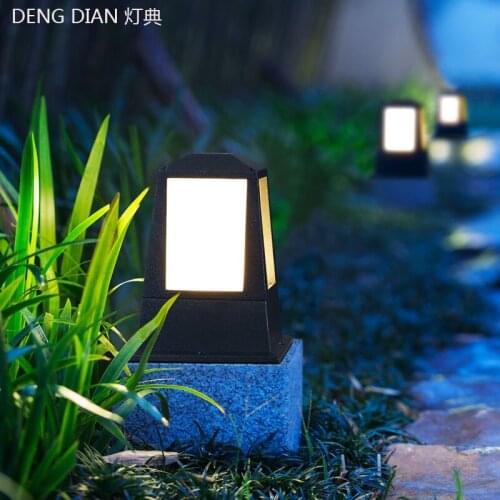 Outdoor Landscape lighting E27 Waterproof LED Pillar Light Lawn bollards Lamps Garden bollard lights Courtyard villa fixtures
