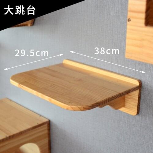 Cat Wall Mounted Wood Platform Kitten Jumping Platform Cat Climbing Scratching Frame Diy Pet Toy Cat Hanging House Wall Cat Nest