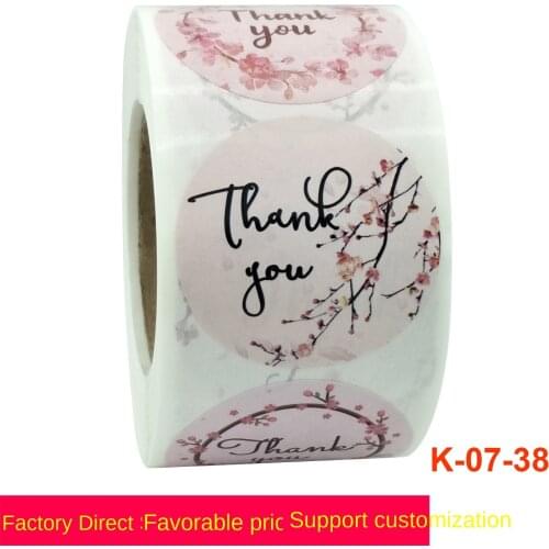 New rolled flower sticker thank you label Gift Envelope seal wedding decoration sticker