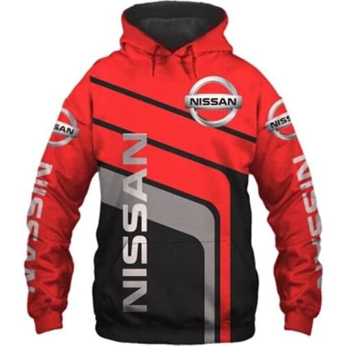 2021 New Spring Autumn Mens hoodies Nissan car Logo Printed Fashion high quality Mens clothes pullovers casual Sportswear