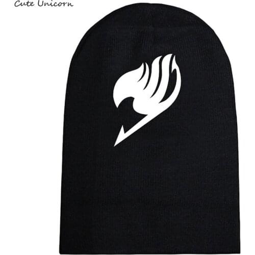 Fairy Tail autumn winter hat beanies unisex knitted cap casual hats for women hip hop Skullies anime beanie female gorro