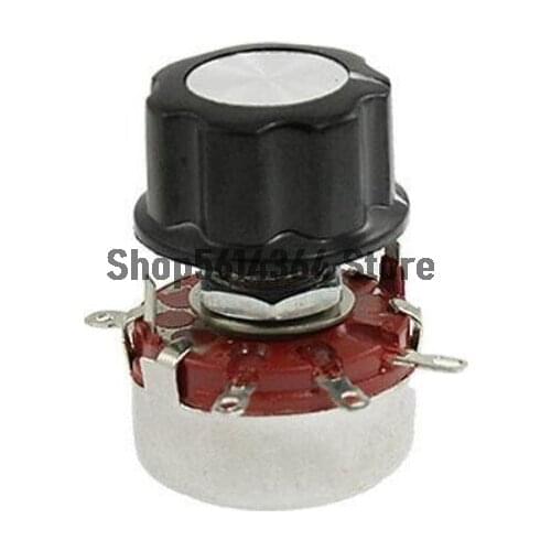 Variable Resistor 1K/4.7K/10K/47K/100K/220K/330/470K Ohm 2W Rotary Wirewound Pots Potentiometer w Knob WTH118