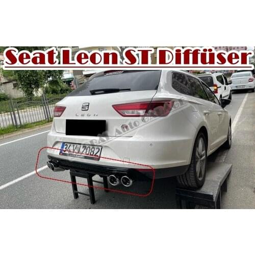 For Seat Leon ST Station Wagon Diffuser 2014 2015 2016 2017 2018 2019 2020 Extension Rear Bumper Attachment Car Styling Auto