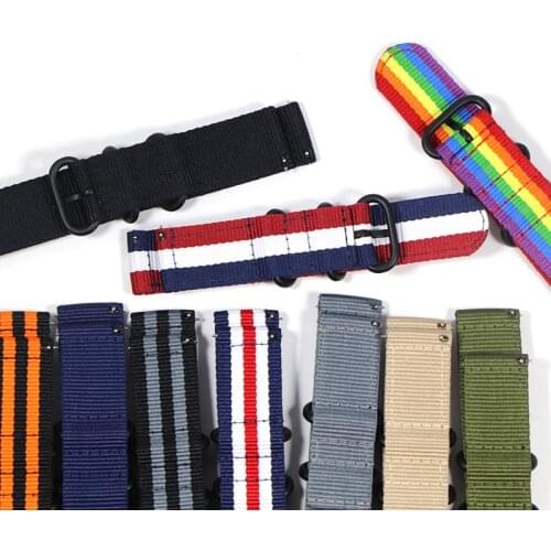Quick Release Watch Strap for Men Women Premium Nylon NATO Watch Band with Black Stainless Buckle 20mm,22mm