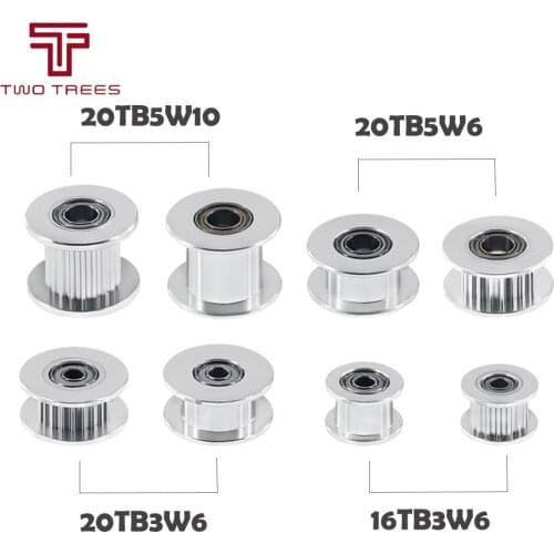 GT2 Idler Timing Pulley 16/20 Tooth Wheel Bore Aluminium Gear Teeth Timing Drive Pulley For I3 Ender 3 CR10 Bluer Printer Reprap