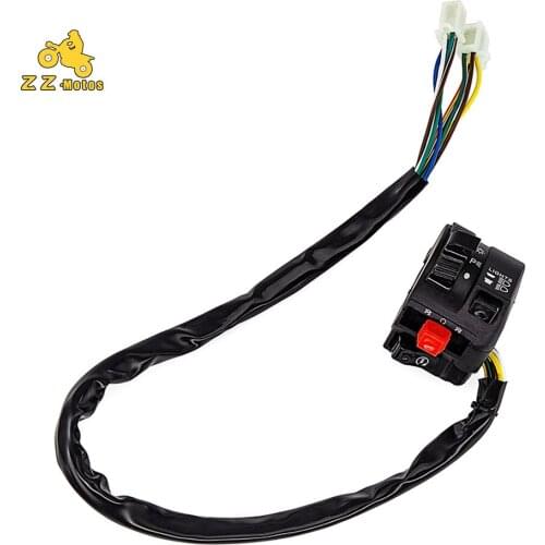 Motorcycle 22mm Handlebar Control Switch Mount Warning Light Turn Signal Horn Ignition Start Kill Overtaking Buttons model C