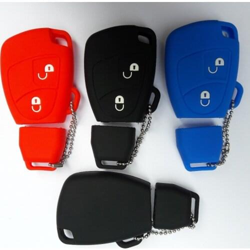 Silicone Protector Replacement 2 Buttons Remote Key Fob Case Cover For Mercedes Benz B C E ML S CLK CL Remote Shell