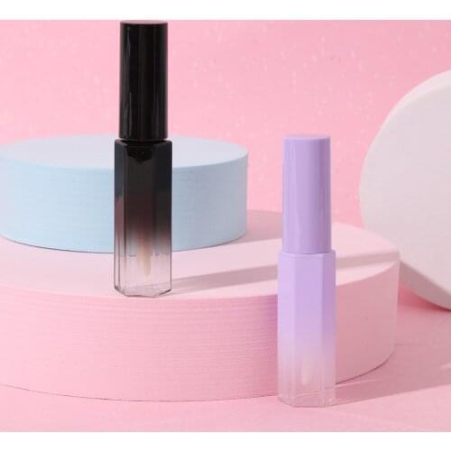 1/5pcs 10ml Gradient Empty Lip Gloss Tubes purple black Lip Glaze tubes Plastic Refillable Bottle Container With Brush Wand