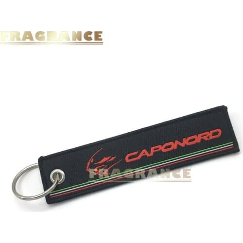 Motorcycle Key Chain Woven Key Ring For Aprilia CAPANORD Label Chain Black Car Keychain