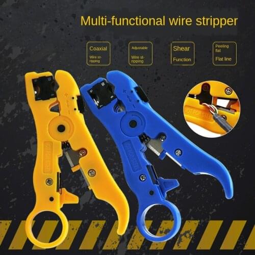 1PC Wire Cable Pliers Electric Stripping Tools Multi-functional Cutter Striper for UTP/STP RG59 RG6 RG7 RG11