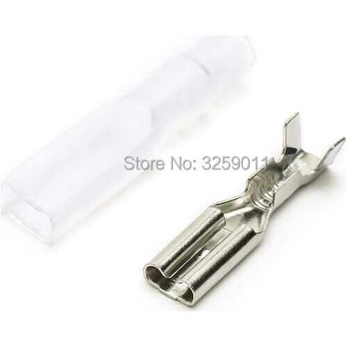 100PCS Suyep 2.8mm Brass Boat Car Speaker Circuit Board Connector Crimp Terminal With Transparent Sheath DJ622-2.8