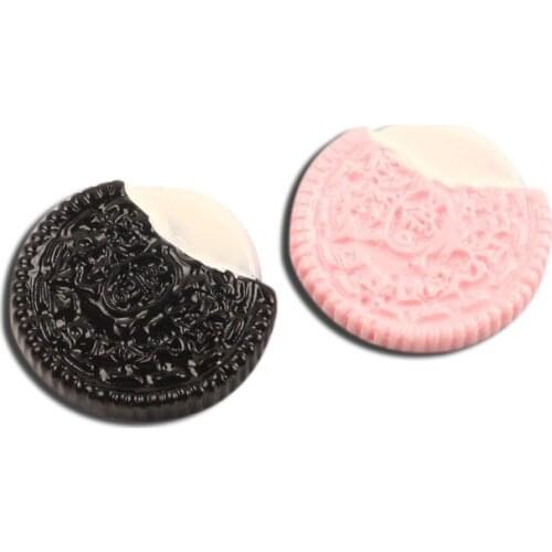 20Pcs Mixed Round Cookies Resin Decoration Crafts Flatback Cabochon Embellishments For Scrapbooking Diy Accessories