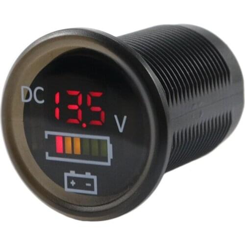 Car/motorcycle/yacht Waterproof IP67 LED Color Screen Voltmeter Gauge Meter 12/24V Automatic Switching Volt Meters Gauge