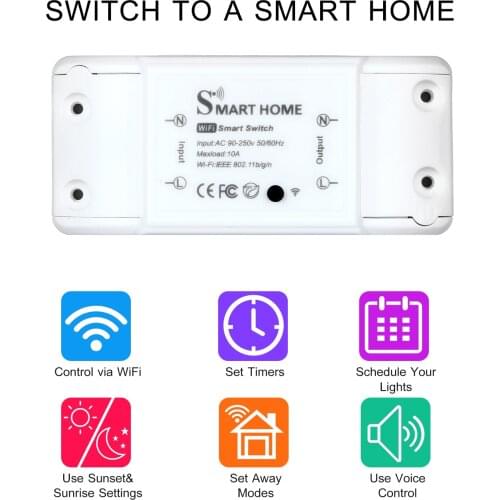 Basic Smart Remote Control Wifi Switch Compatible with Alexa Google Assistant Smart Life App DIY Your Home via Smart Phone