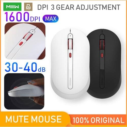MIIIW Wireless Mouse 2.4GHz 1000DPI Mini Optical Mute Gaming Mouse For Home Office Non-Slip Texture Fully Symmetric Design