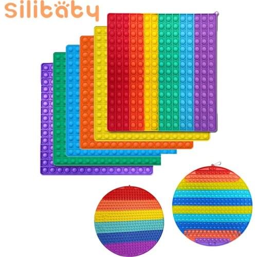 Silibaby Decompression Toys Pop It Decompression Squeeze Toys Children Sensory Relaxation Toys Children Color Decompression Ball