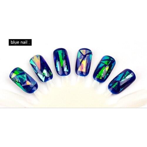 20pcs per lot Different Color Glass Nails Foil Decoaration Korean Popular 3D DIY Blingbling Nail Stickers