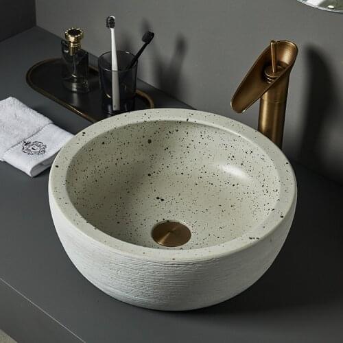 Ceramic Sink Countertop Sinks Lavabo Round Bathroom Basin Art Washbasin Household Bathroom Sink Bowl Toilet Basin Small Basin