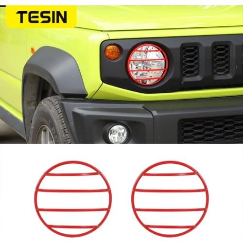 TESIN 2pcs/set Car Front Light Lamp Cover Trim Styling For Suzuki Jimny 2019+ Exterior Auto Moldings