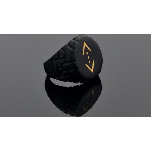 Matte Black Six Open Adjustable Pit Sequence Slope Koçovalı Ring YÜZ0070