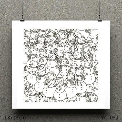 ZhuoAng Snowman model Clear Stamps For DIY Scrapbooking/Card Making Decorative Silicon Stamp Crafts