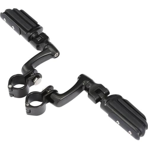 Motorcycle 1.25" Highway Crash Bar Engine Guard Foot Pegs For Harley Street Glide Road King