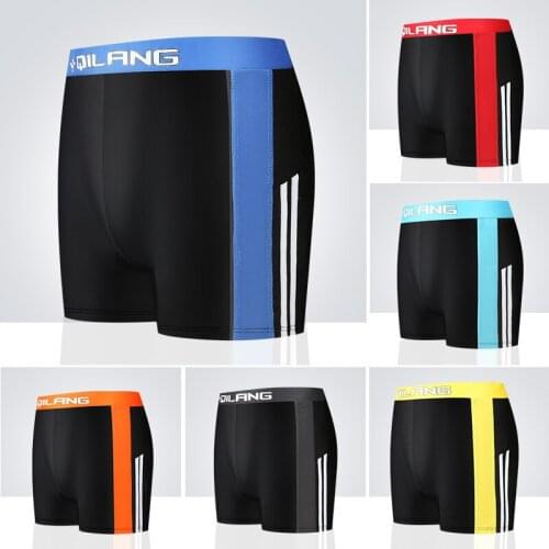 Mens Slim-fit Boxer Fashion Swimming Shorts Plus Fertilizer Increase Loose Beach Hot Spring Resort Swimwear 2021