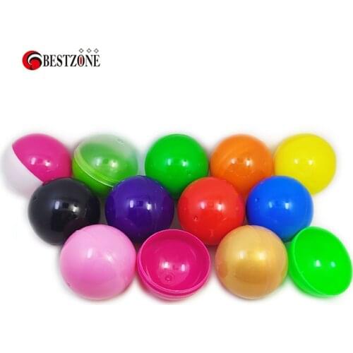 100pcs Lucky draw 50mm full pp mixed colors Plastic balls or Kids Toy Capsules Pink Colored can open and close Free Shiping