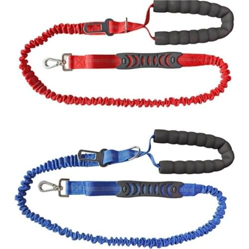 Dog Running Bungee Leash Hand-held Adjustable Nylon Elastic Retractable Dog Leads for Running Jogging Walking
