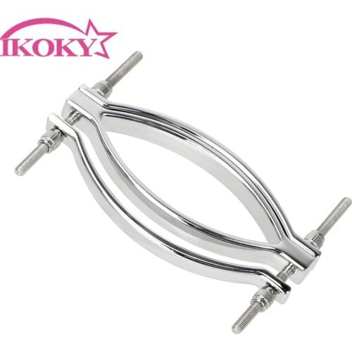 IKOKY Labia Clip Clitoris Clamps Clitoris Stimulator G-spot Massage Teasing Stainless Steel Sex Toys For Women Adult Games