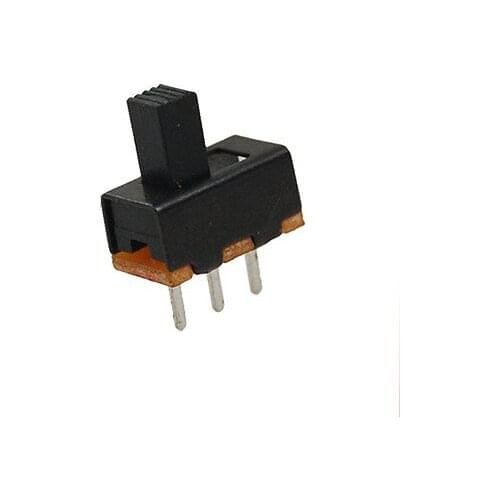 100x 5mm Height Knob 3 Pin 2 Position 1P2T SPDT Vertical Slide Switch 0.5A 50V DC