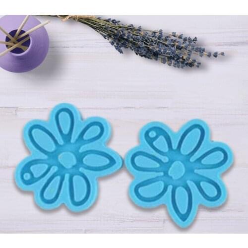 1 Pair Earrings Epoxy Resin Mold Knot Flower Keychain Ear Drop Dangles Pendant Silicone Mould DIY Crafts Jewelry Tool