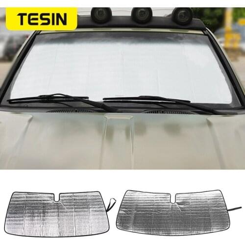 TESIN Windshield Sunshades For Jeep Liberty Car Front Windshield Sun Visor Cover Interior Accessories For Dodge Nitro 1999-2012