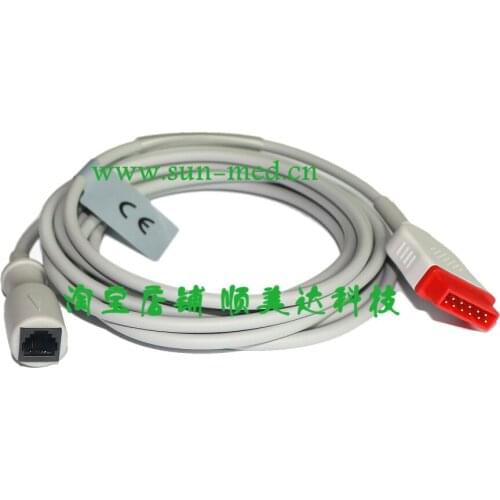 Compatible GE Healthcare Marquette IBP Adapter Cable, Abbott Medix Transducer Interface Cable