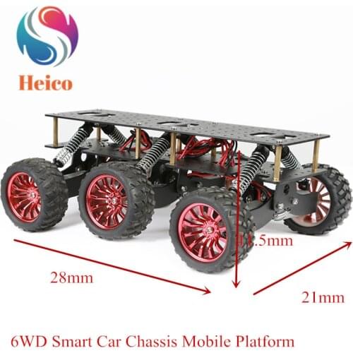 Smart Car Chassis Mobile Platform With 6WD Shock Absorption Off-road Climbing Car Model for Arduino DIY Robotic Arm Accessories