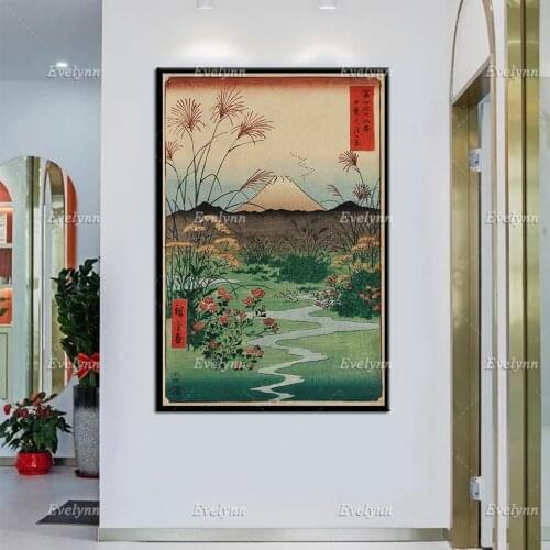 Utagawa Hiroshige, The Otsuki Plain In Kai Province, Japanese Vintage Print, Japanese Art Canvas -Home Decor Wall Art Poster