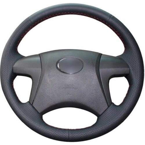 Top Leather Steering Wheel Hand-stitch on Wrap Cover For Toyota Highlander Camry 2007-2011