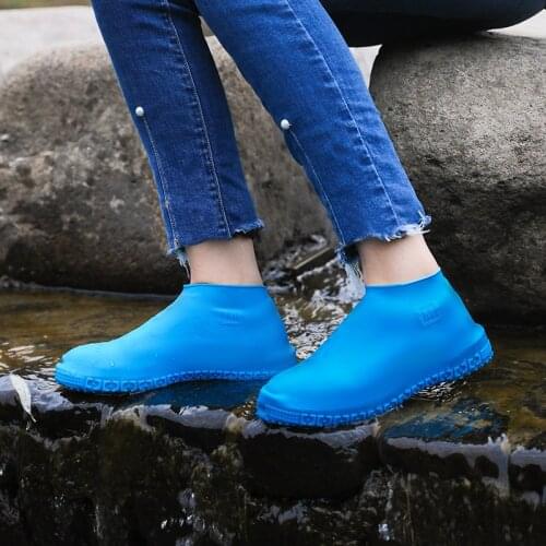 Waterproof Shoe Cover Silicone Material Unisex Shoes Protectors Rain Boots for Indoor Outdoor Rainy Days Large size