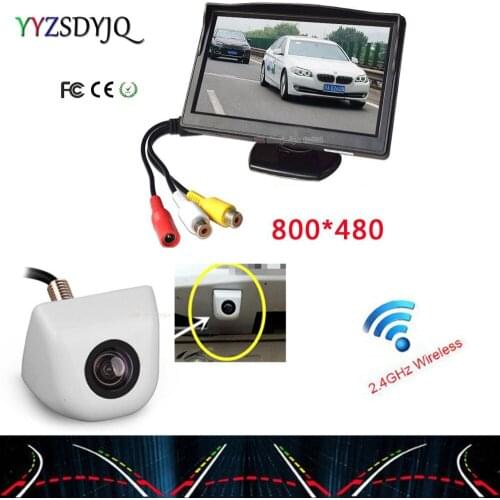 YYZSDYJQ Wireless Parking kit 5" TFT LCD Rearview Monitor with Car Parktronic camera dynamic tracking Backup Reverse Universal
