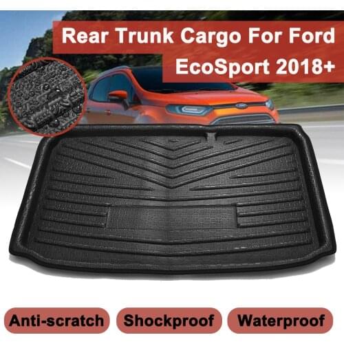 Rear Trunk Cargo Boot Liner Tray Shockproof Rear Cargo Mat Sheet Carpet Auto Accessories For Ford EcoSport 2018+ Floor Mat
