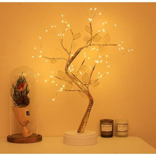 Pearl Sky Star Bulb USB Night Light Lantern LED Lamp Copper Wire Light Christmas Tree Light Touch Switch Bulbs Festival Decor